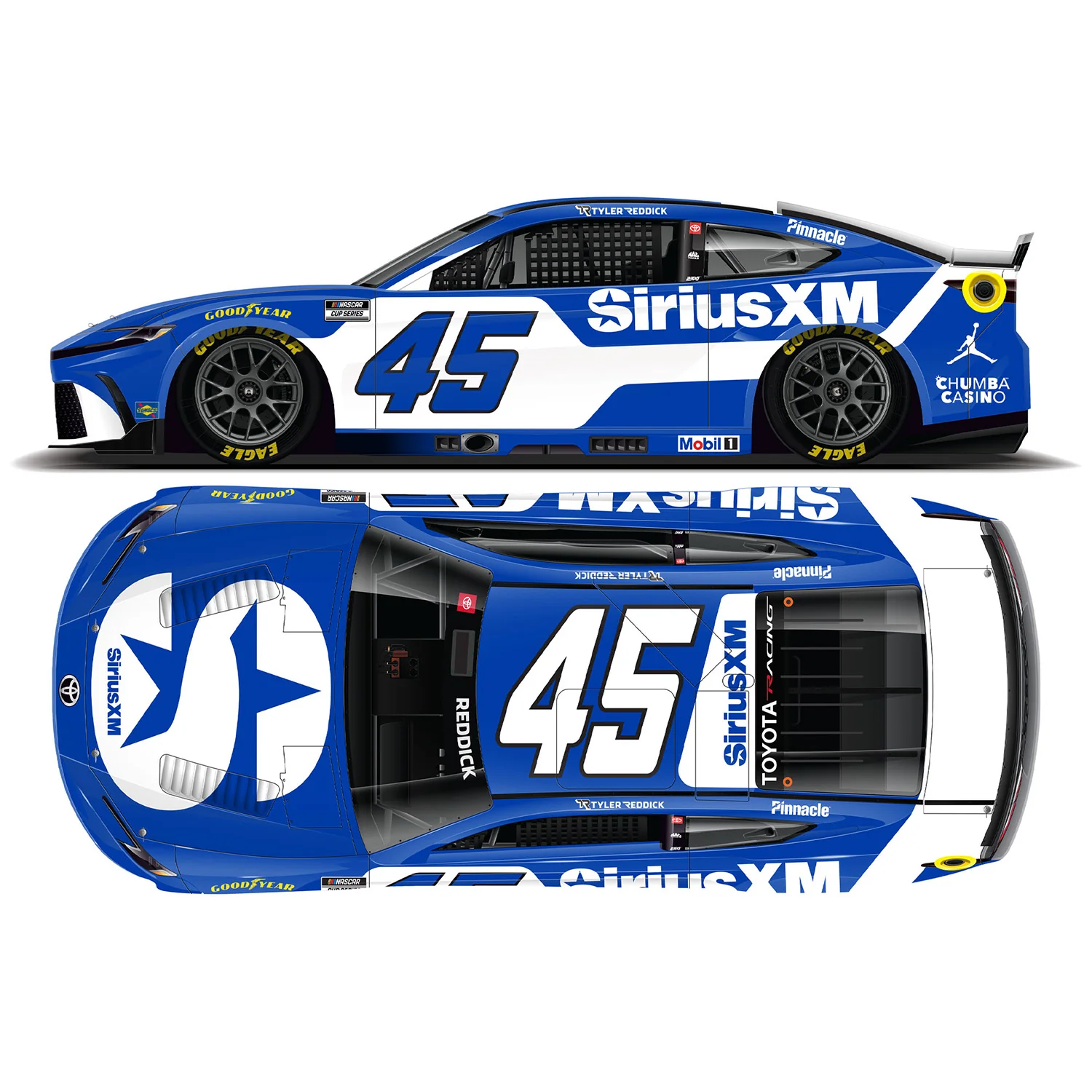 Tyler Reddick SiriusXM 1:24 Standard 2026 Diecast Car Preorder - Currently Projected December
