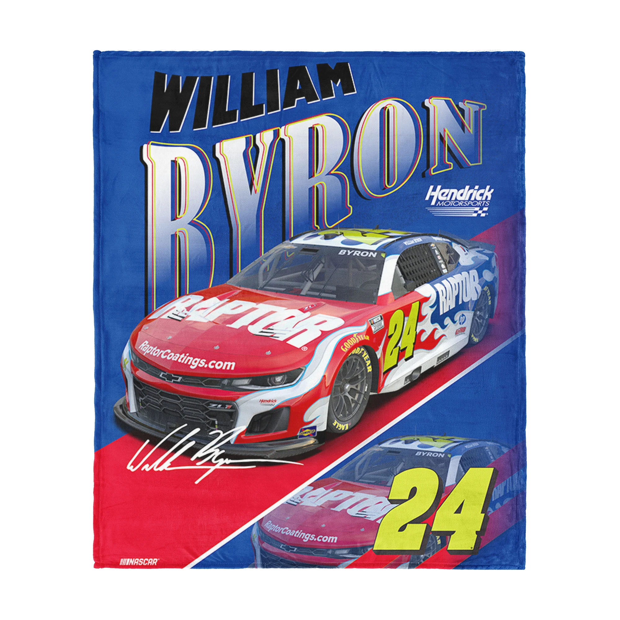 William Byron 2026 Raptor 46x60 Silk Touch Northwest Blanket Throw - Image 2