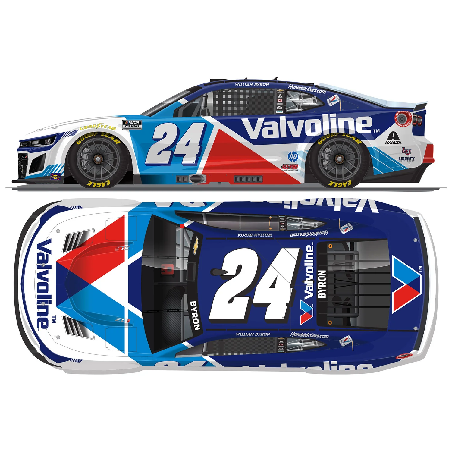 William Byron ELITE Valvoline 1:24 2026 Diecast Car - Image 2