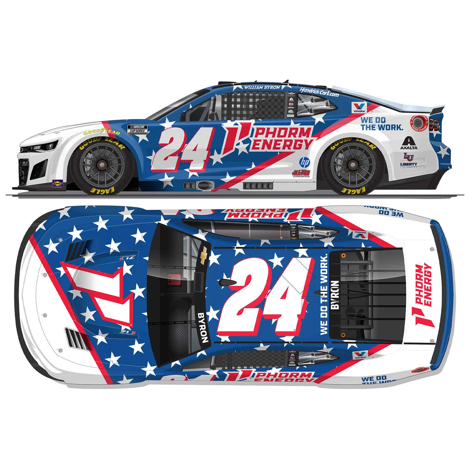 William Byron Phorm Energy 1:24 Standard 2026 Diecast Car - Image 2
